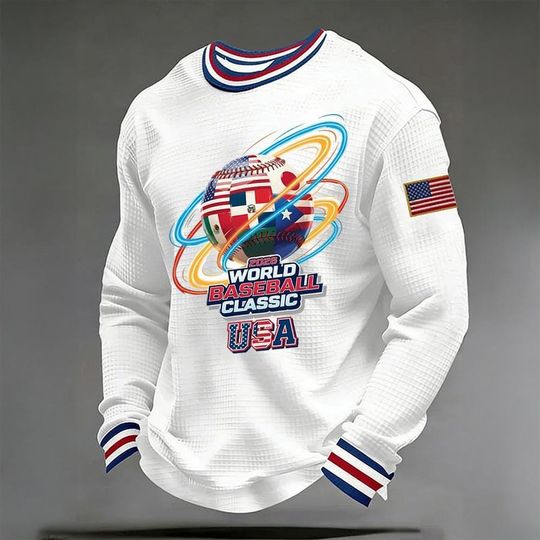 2026 USA Baseball Classic Waffle Long Sleeve Tee, Team USA Fan Shirt