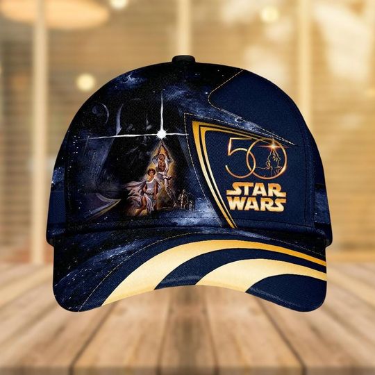 Discover Vintage Star Wars 50 Years Anniversary Classic Cap, Disney Darth Vader Baseball Cap, Galaxy's Edge Men Hat, Sci-fi Lovers Classic Hat