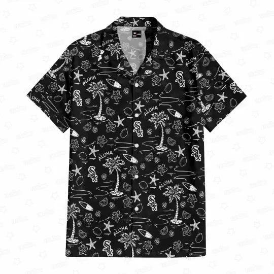 Discover Chicago White Baseball Team Soxs Hawaiian Button Down Shirt Unisex Adults S-5XL