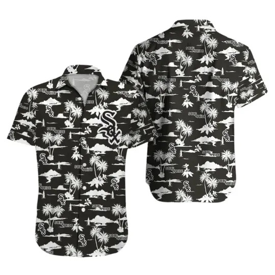 Discover Chicago White Baseball Team Soxs Hawaiian Button Down Shirt Unisex Adults S-5XL