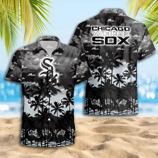 Discover Chicago White Baseball Team Soxs Hawaiian Button Down Shirt Unisex Adults S-5XL