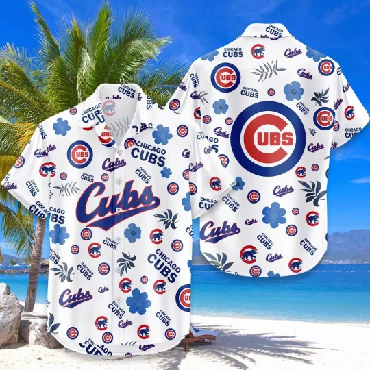 Discover Chicago Baseball Team Cubss Hawaiian Button Down Shirt Unisex Adults S-5XL