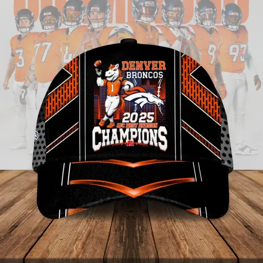 Discover Broncos 2025 A.F.C West Champions Classic Cap