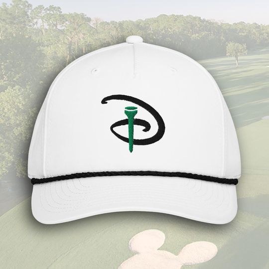 Discover Disney Golf Tee Logo Embroidered Hat | Subtle Disney Golf Cap | Country Club Style | Minimalist Disney Dad Hat | Golf Gift