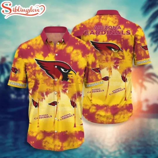 Discover Arizonna Football Team Cardinalss Fire Pattern Hawaiian Shirt For Fans