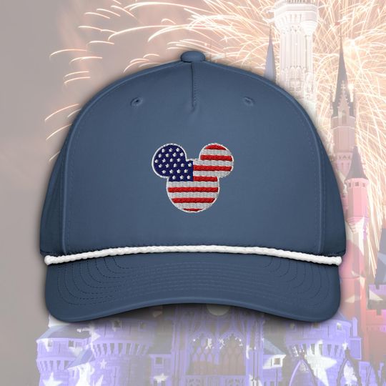 Discover USA Flag Mickey Embroidered Hat | Patriotic Disney Cap | Subtle Disney Adult Hat | Vintage Hat