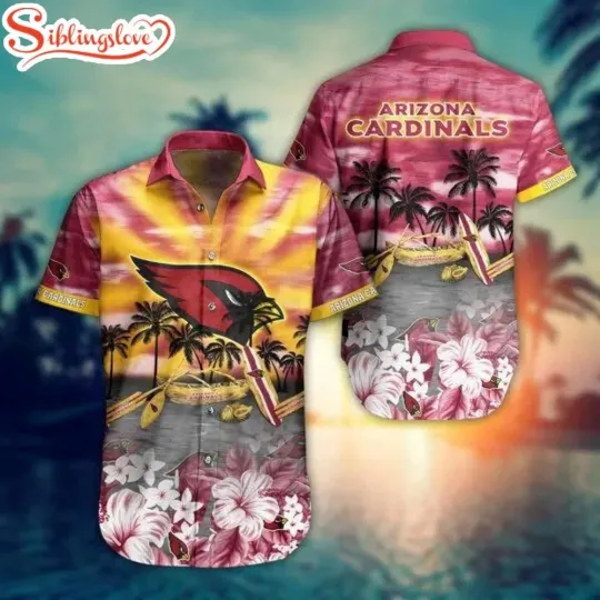 Discover Arizonna Football Team Cardinalss Logo Football Hawaiian Shirt For Fans