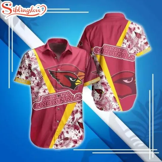 Discover Arizonna Football Team Cardinalss Lines Flowers Hawaiian Shirt For Fans