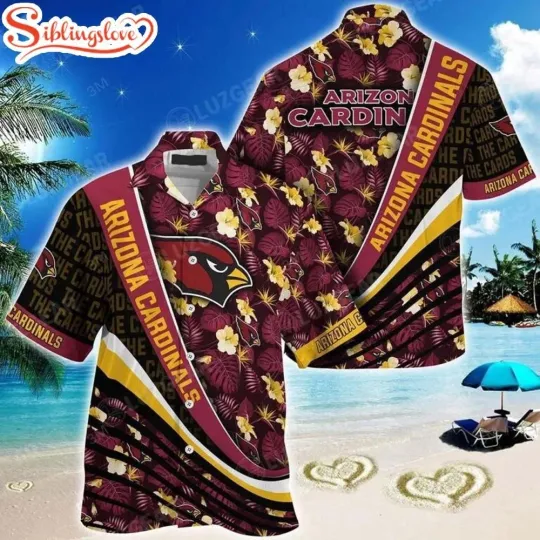 Discover Arizonna Football Team Cardinalss Football With Tropical Hawaiian Shirt For Fans