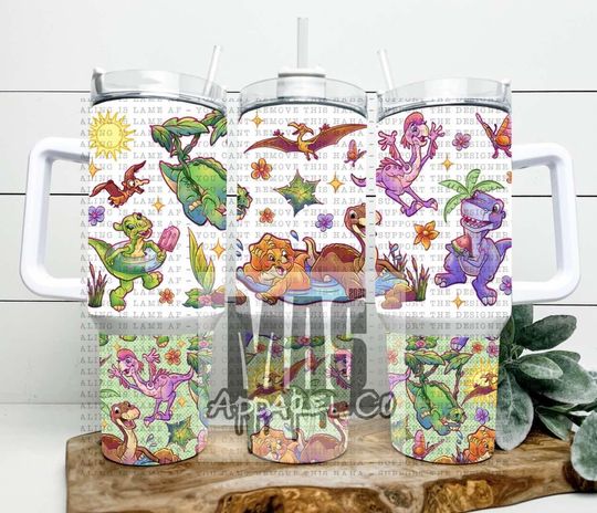 Land before time 20oz 40oz tumbler 90s nostalgic tumbler