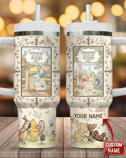 Discover Custom Winnie The Pooh 40oz Tumbler, Pooh And Friends Insulated Tumbler, Disney Movie Tumbler Cup, Pooh Lover Gift, Gift For Her
