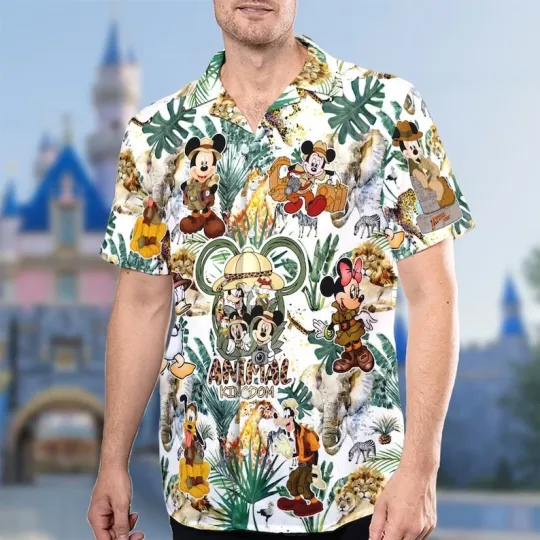 Discover Disney Mickey Mouse Hawaiian Shirt, Animal Kingdom Minnie Mouse, Donald, Daisy,