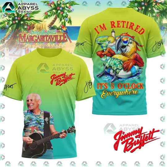 Jimmy Buffett It's 5 o'clock Everywhere 3D AOP Shirt