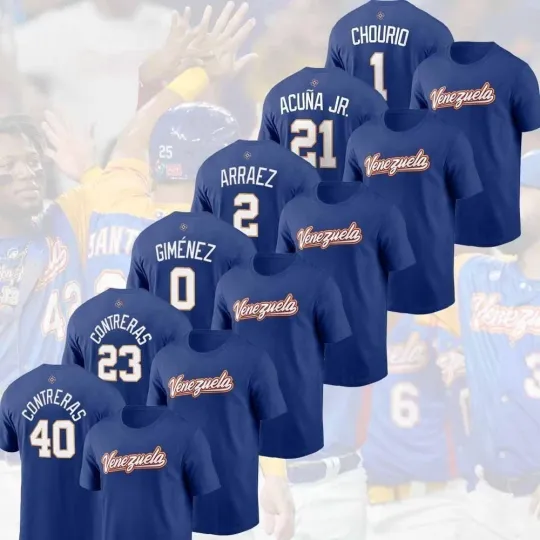 Discover Venezuela 2026 Baseball Classic Team Name & Number Players Fans Gift