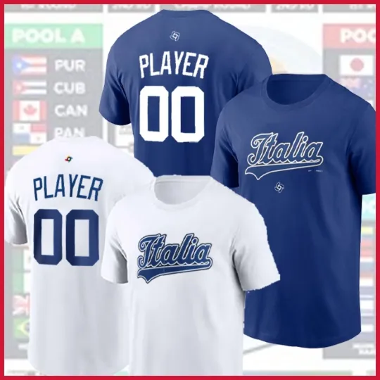 Discover Italy Baseball 2026 World Baseball Classic Name & Number For Fan