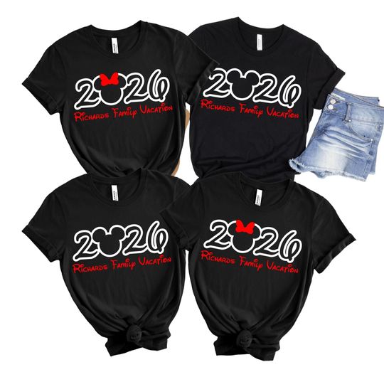 Discover 2026 Disney Year Personalized Family Name Vacation Shirts Matching Cruise Shirts Disney Shirts Disney Mickey DCL Disney Cruise Group