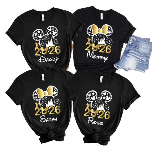 Discover 2026 Disney Year Personalized Family Name Vacation Shirts Matching Cruise Shirts Disney Shirts Disney Mickey DCL Disney Cruise Group