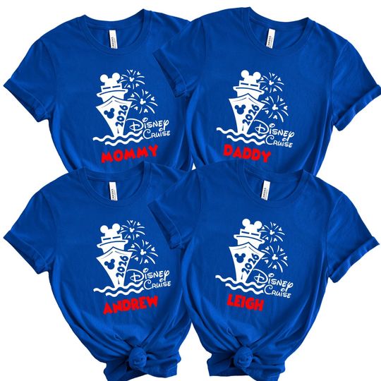 Discover 2026 Disney Year Personalized Family Name Vacation Shirts Matching Cruise Shirts Disney Shirts Disney Mickey DCL Disney Cruise Group