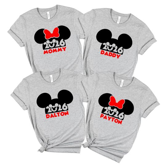 Discover 2026 Disney Year Personal Ears Family Name Vacation Shirts Matching Cruise Shirts Disney Shirts Disney Mickey DCL Disney Cruise Group