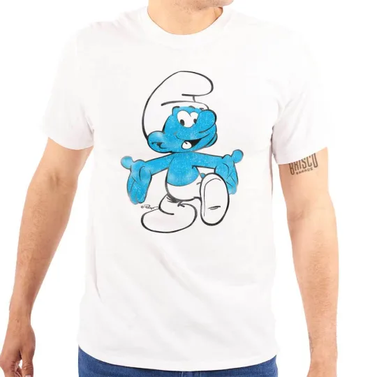 Discover Retro Vintage Smuurfs Cartoon Crewneck T-Shirt for Women and Men