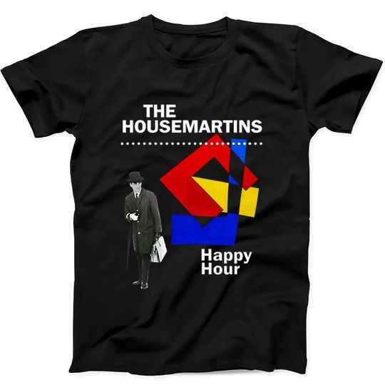 Discover The Housemartins Happy Hour Rock Pop Music T-Shirt Black