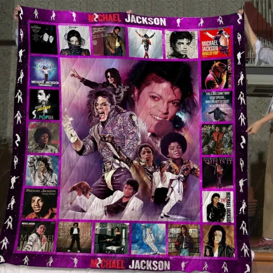 Discover Michael Jackson King of Pop Quilt Blanket for Fans and Birthdays