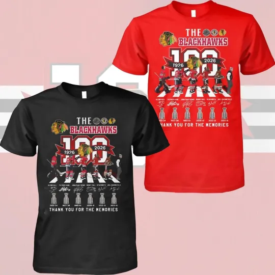 Discover Chicago Blackhawks 100 Years 1926-2026 Thank You For Memories Signatures
