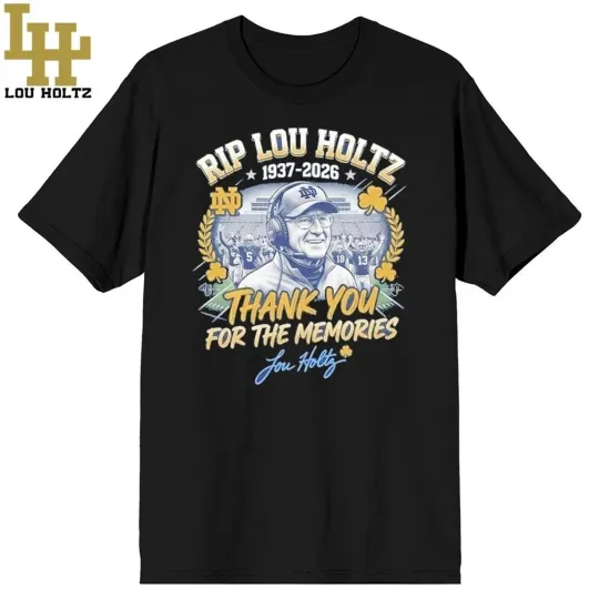 Discover Rip Lou Holtz 1937-2026 Thank You Signature T-Shirt