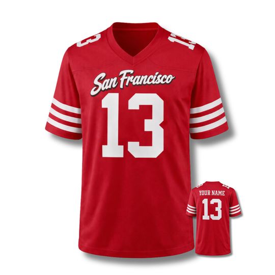Discover San Francisco Custom Name Football Jersey, 3D Football Fan Shirt, Game Day 49ers Apparel