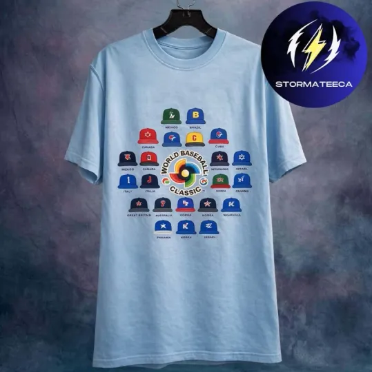 Discover World Baseball Classic Merch 2026 All Snapback Flag Unisex T-Shirt