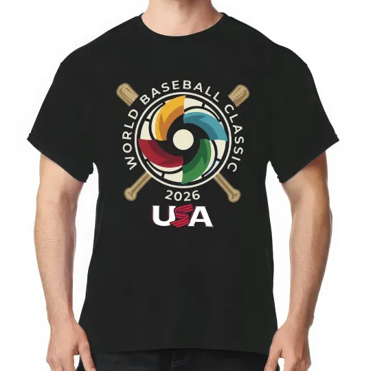 Discover 2026 World Baseball Classic USA Team T-Shirt Unisex Cotton Shirt