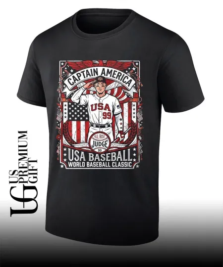 Aaron Judge Captain America USA baseball World baseball Classic shirt