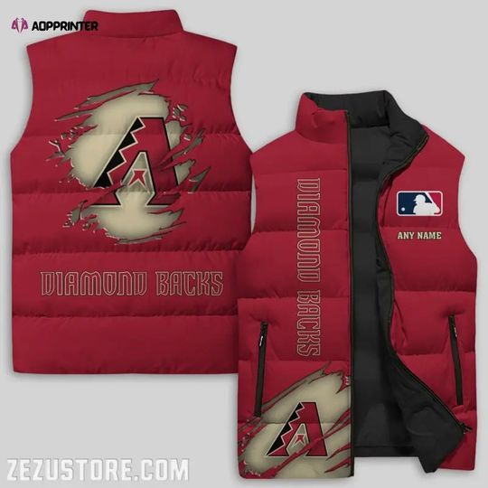 Arizonna Diamondbacks Sleeveless Puffer Jacket Custom For Fans Gifts