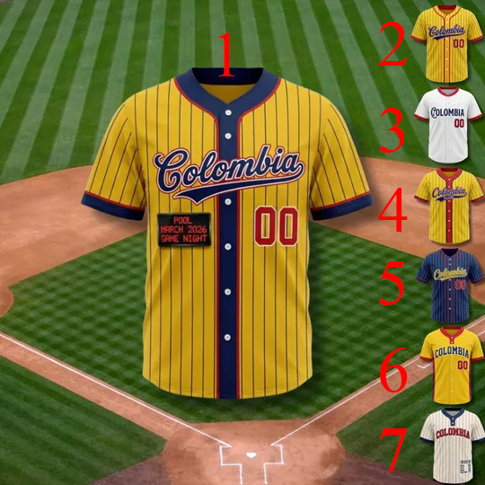 Discover Colombia Baseball Jersey: Custom Name & Number, WBCC 2026 Fan Shirt