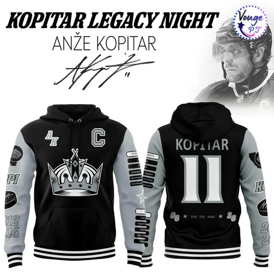 Discover Los Angeles Kings Anže Kopitar Legacy Night Hoodie