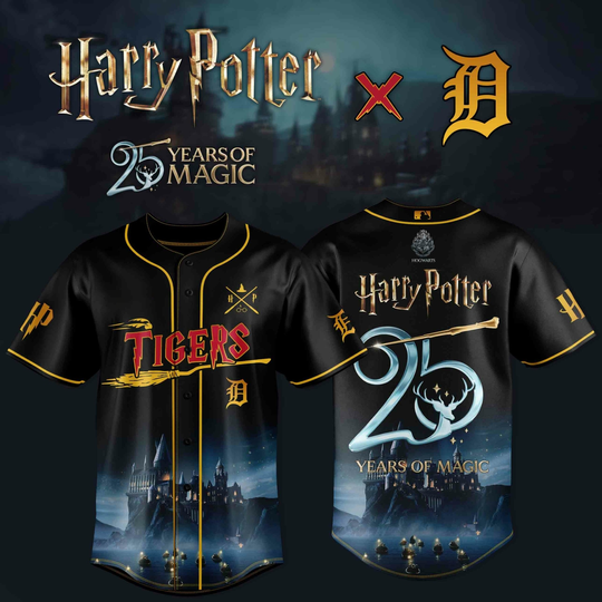 Detroit Tigers X Harry Potter – 25 Years of Magic New Release Baseball Jersey