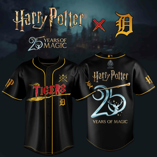 Detroit Tigers X Harry Potter – 25 Years of Magic Baseball Jersey