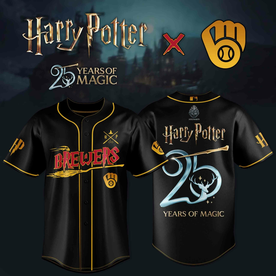 Milwaukee Brewers X Harry Potter – 25 Years of Magic New Release Baseball Jersey
