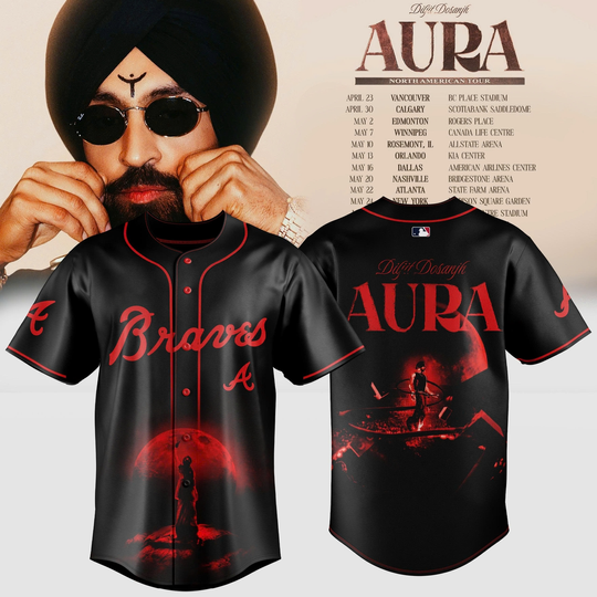 Atlanta Braves x Diljit Dosanjh – Aura World Tour 2026 Special Jersey
