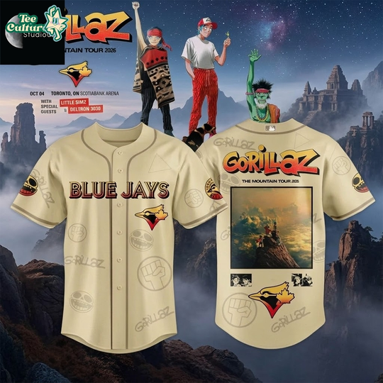 Toronto Blue Jays Gorillaz Mountain Tour 2026 Baseball Jersey