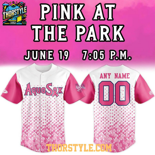 Discover Everett AquaSox Pink At The Park Night 2026 Personalized Baseball Jersey