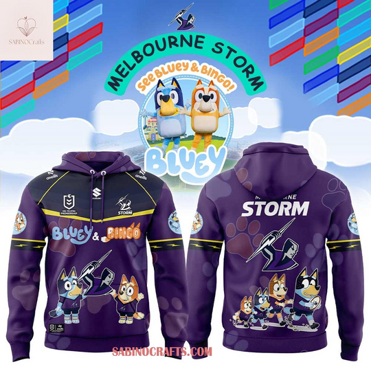 Melbourne Storm BlueyDad Day 2026 NRL Game Hoodie