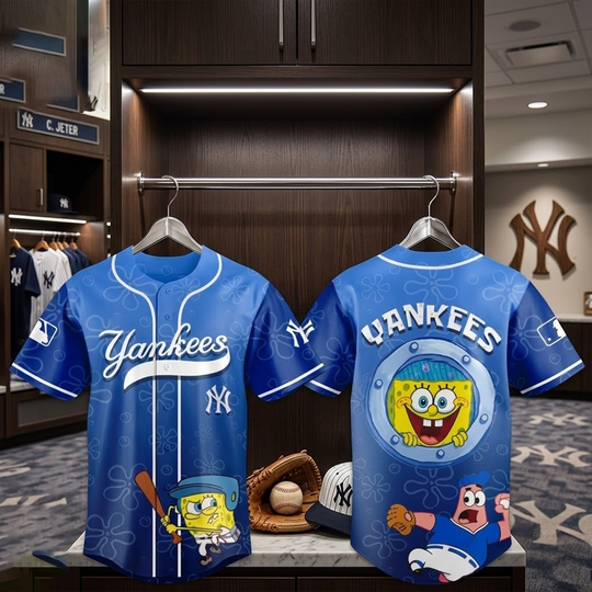 New York Yankees SpongeBob SquarePants Home Run 2026 Baseball Jersey