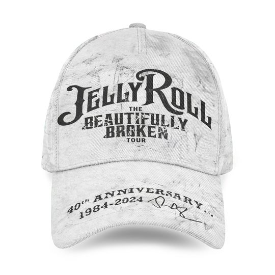 Jelly Roll The Beautifully Broken Cap, Jelly Roll 40th Anniversary Cap, Jelly Roll Tour 2024 Hat, Jelly Roll Merch, Jelly Roll Gift