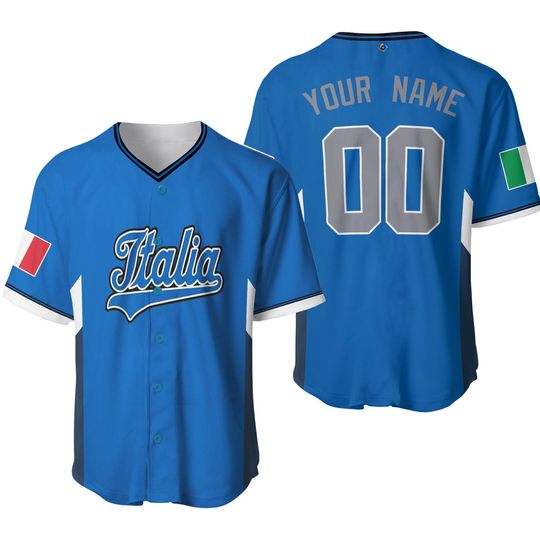 Italia Baseball 2026 World Baseball Classic Personalized Baseball Jersey