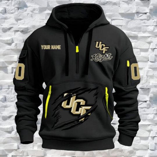 Discover UCF Knights – Custom Name and Number Quarter Zip Hoodie