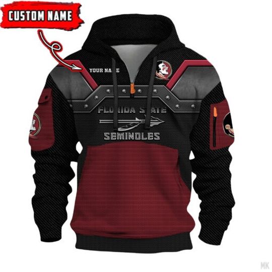 Discover Florida State Seminoles – 3D Quarter Zip Hoodie For Fans