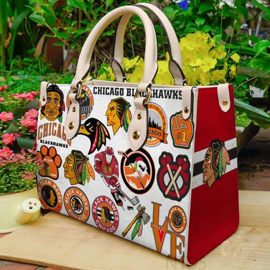 Discover Chicago blackhawks leather bag