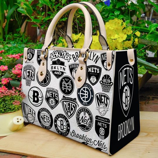 Brooklyn nets leather handbag