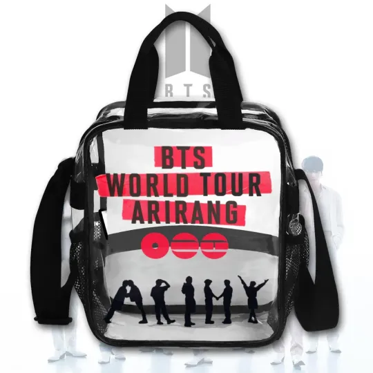 K-Pop Transparent Crossbody & Tote Bag, Stadium Approved Clear Purse for Concerts